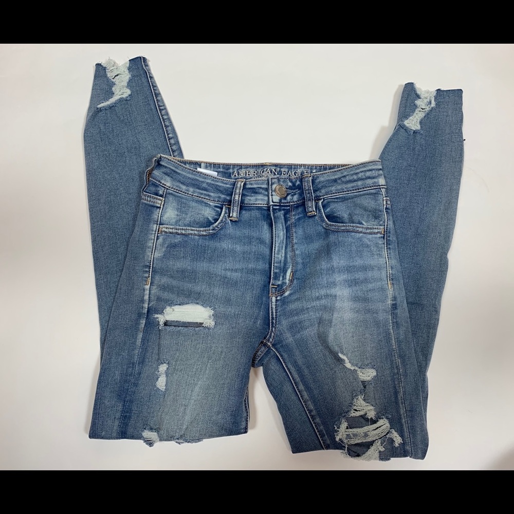 AMERICAN EAGLE Hi-Rise Jegging Light Wash size 2